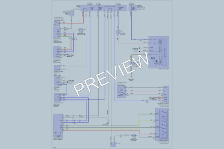 2012 Lexus LS600h Power Top Sunroof wiring diagram preview