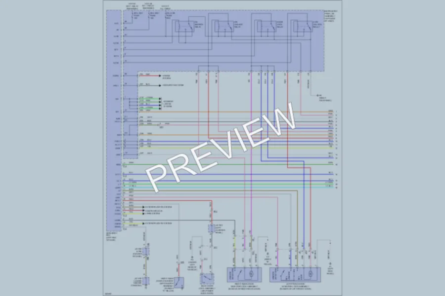 2012 Lexus RX350 Power Door Locks wiring diagram preview