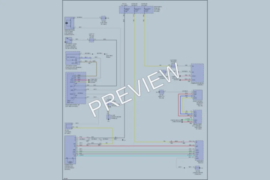 2012 Lexus RX450h Power Top Sunroof wiring diagram preview