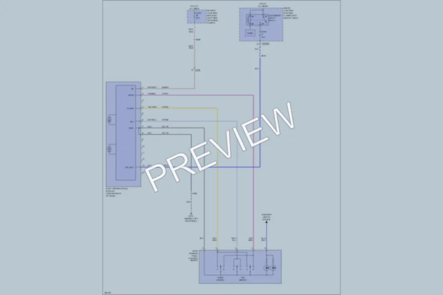 2012 Lincoln MKT Power Top Sunroof wiring diagram preview