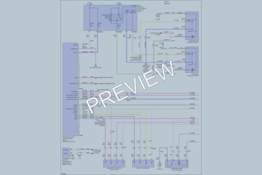2012 Lincoln MKX Power Door Locks wiring diagram preview
