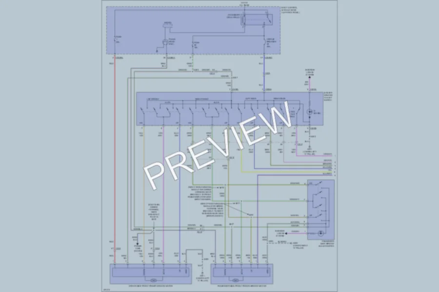 2012 Lincoln MKX Power Windows wiring diagram preview