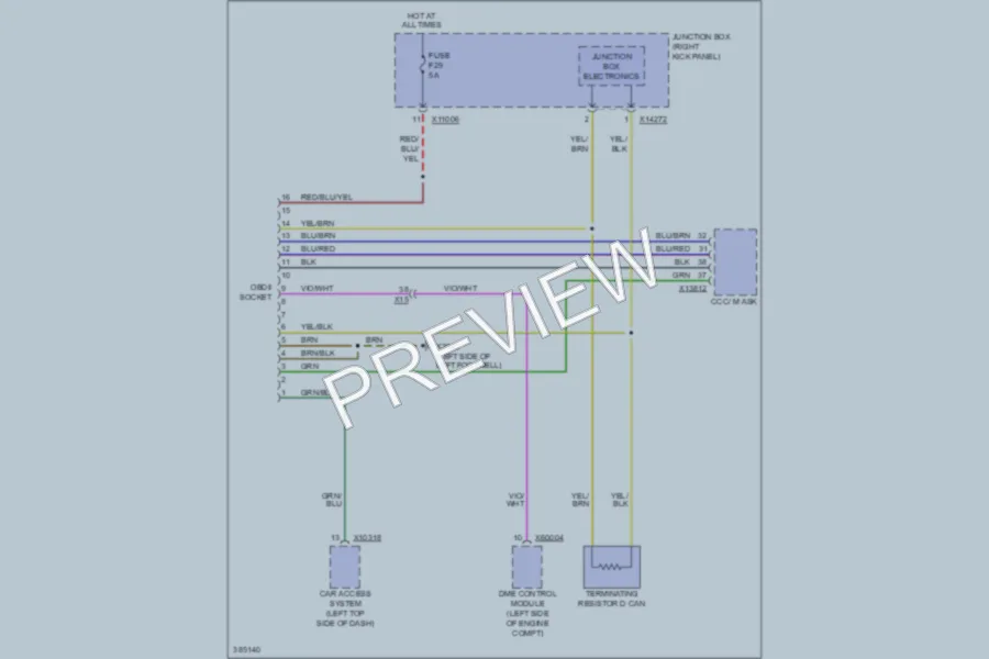 2012 MINI CooperRoadster Computer Data Lines wiring diagram preview