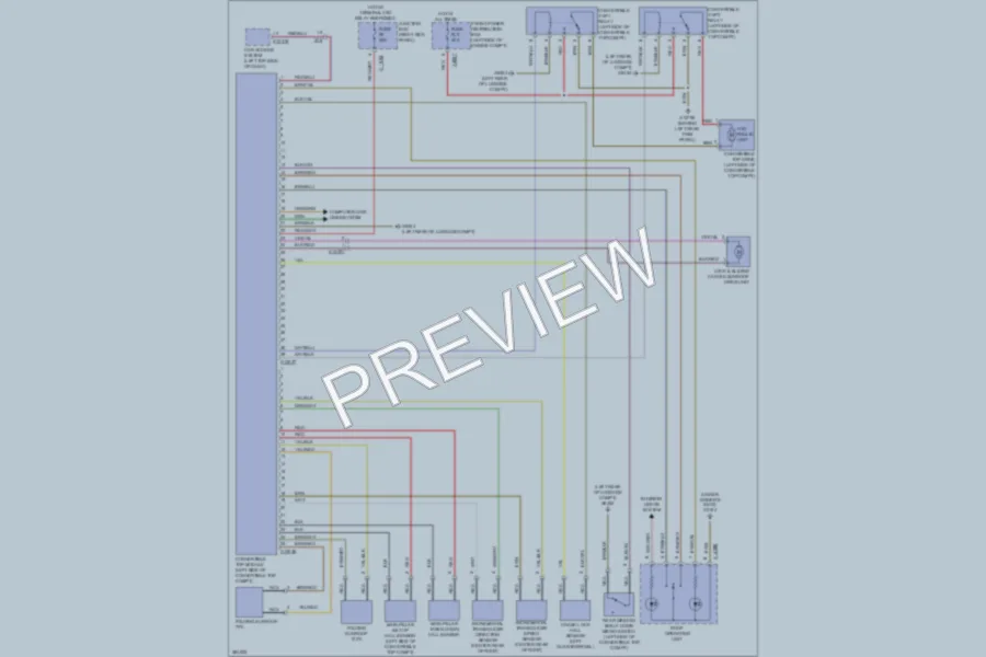 2012 MINI CooperRoadster Power Top Sunroof wiring diagram preview