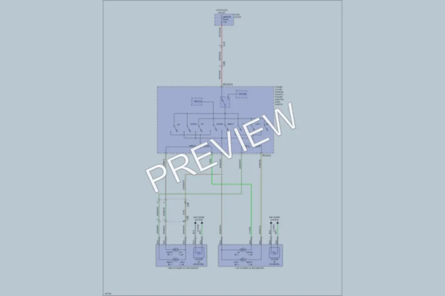 2012 Mazda 5 Power Mirrors wiring diagram preview