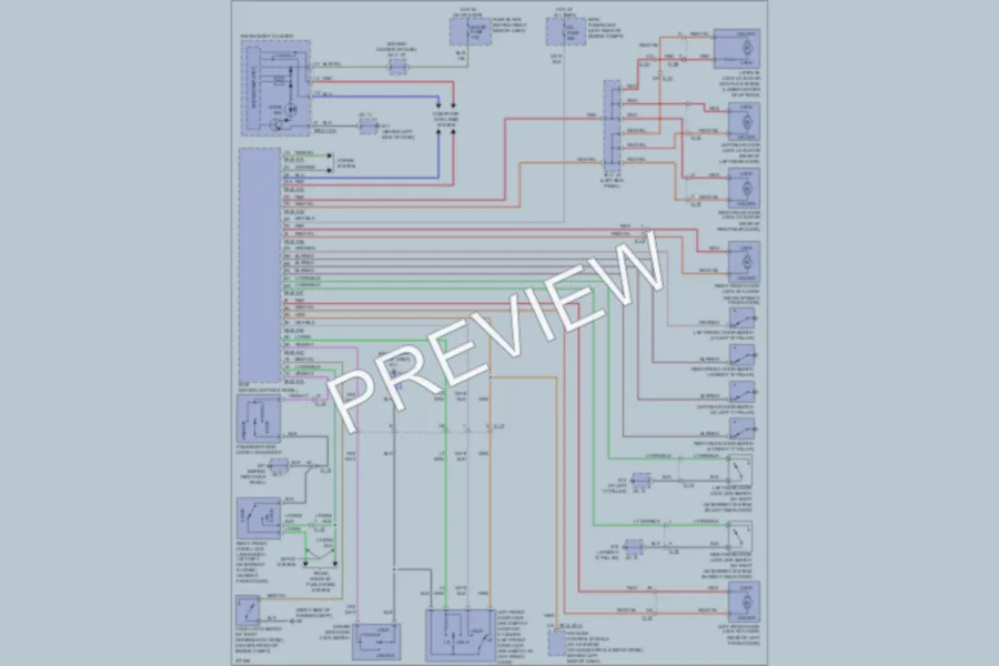 2012 Mazda CX9 Power Door Locks wiring diagram preview