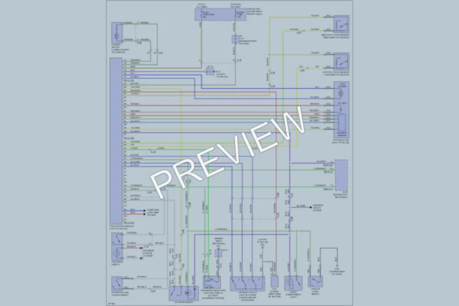2012 Mazda CX9 Trunk Tailgate Fuel Door wiring diagram preview