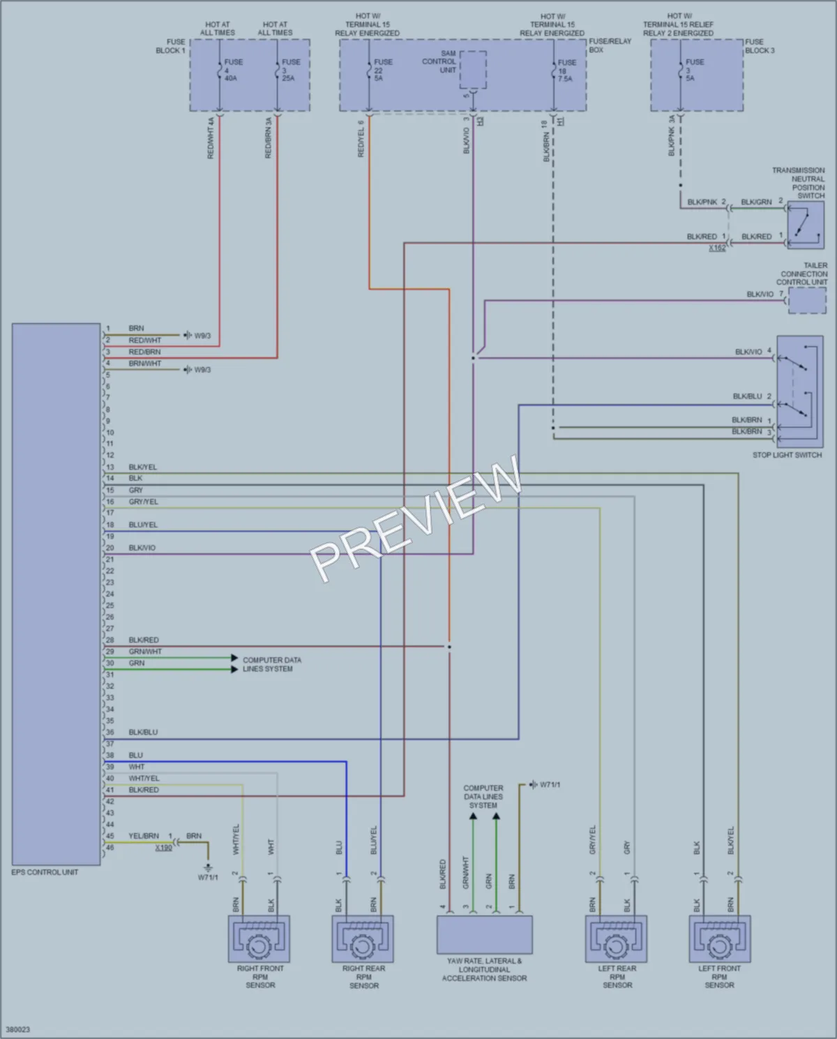 2012 MercedesBenz 2500Sprinter Anti Lock Brakes wiring diagram preview