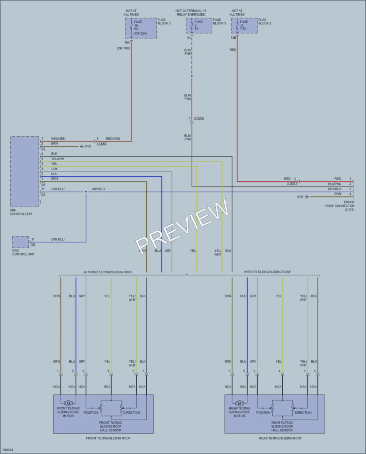 2012 MercedesBenz 2500Sprinter Power Top Sunroof wiring diagram preview