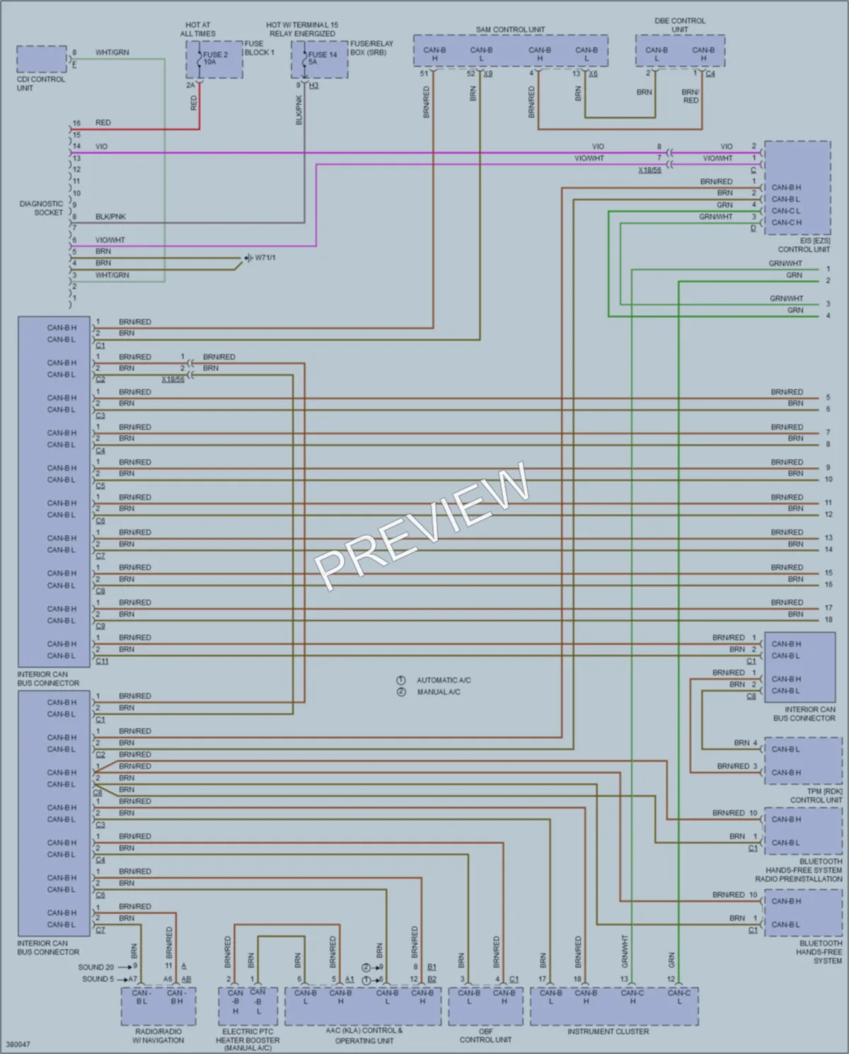 2012 MercedesBenz 3500Sprinter Computer Data Lines wiring diagram preview