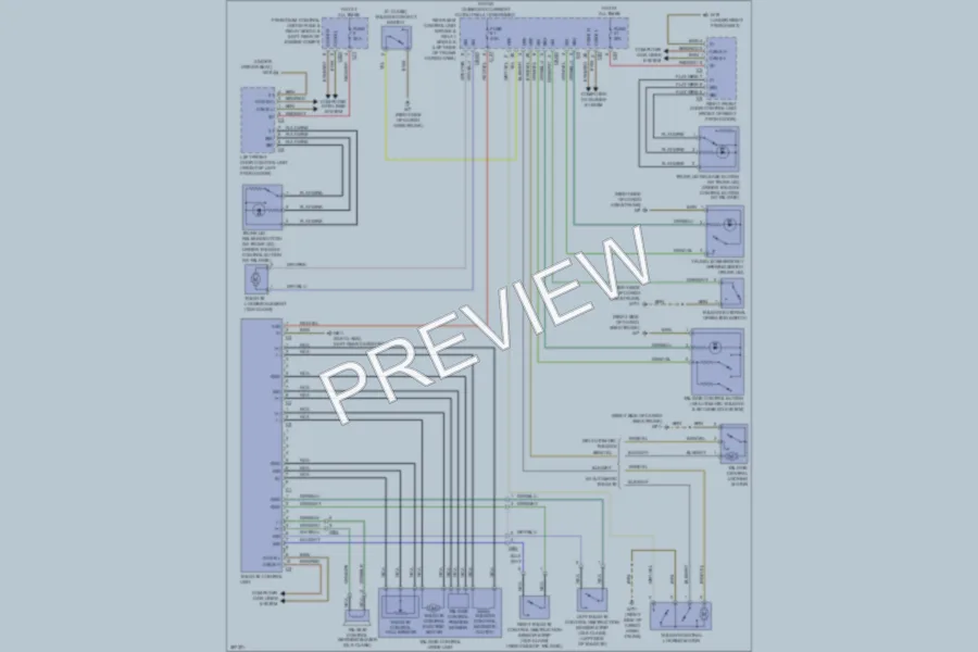2012 MercedesBenz C250 Trunk Tailgate Fuel Door wiring diagram preview