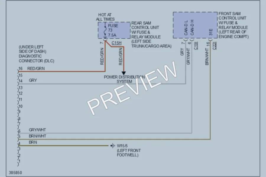 2012 MercedesBenz C300 Computer Data Lines wiring diagram preview