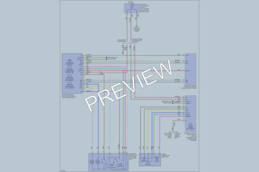 2012 MercedesBenz C300 Power Top Sunroof wiring diagram preview