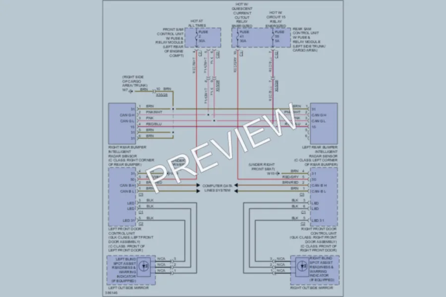 2012 MercedesBenz C350 Navigation wiring diagram preview