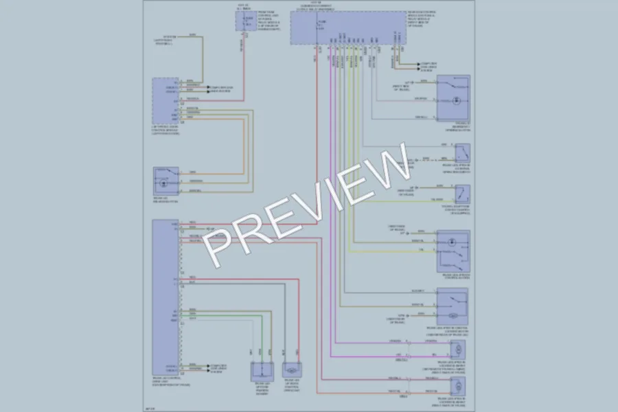 2012 MercedesBenz CLS550 Trunk Tailgate Fuel Door wiring diagram preview