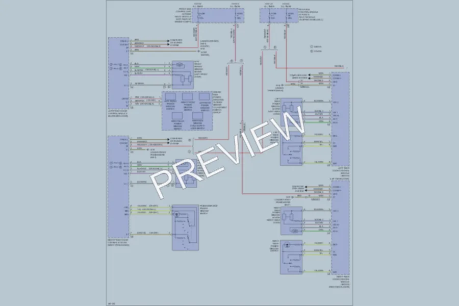 2012 MercedesBenz E350BLUETEC Power Windows wiring diagram preview