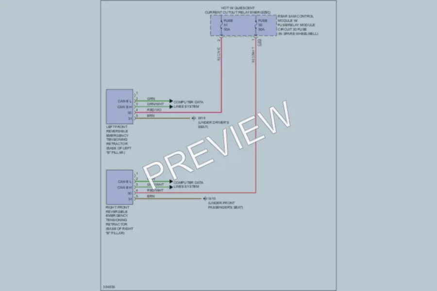 2012 MercedesBenz E550 Supplemental Restraints wiring diagram preview