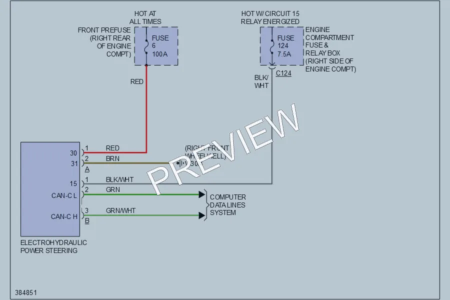 2012 MercedesBenz GL350BLUETEC Electronic Power Steering wiring diagram preview