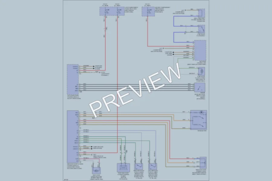 2012 MercedesBenz GL350BLUETEC Trunk Tailgate Fuel Door wiring diagram preview