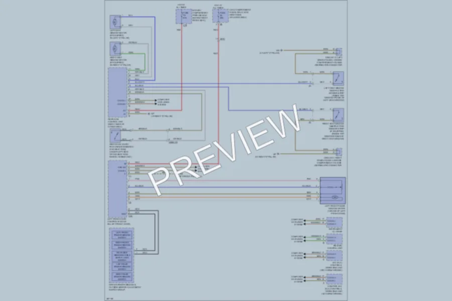 2012 MercedesBenz GL550 Power Windows wiring diagram preview