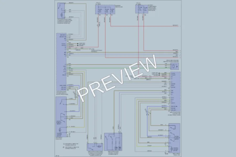 2012 MercedesBenz ML350 Power Door Locks wiring diagram preview