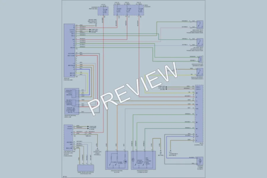2012 MercedesBenz ML550 Trunk Tailgate Fuel Door wiring diagram preview