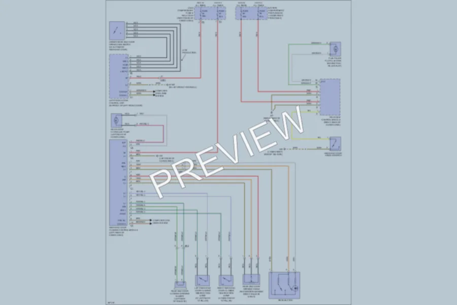 2012 MercedesBenz R350 Trunk Tailgate Fuel Door wiring diagram preview
