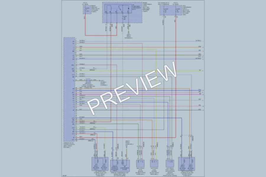 2012 MercedesBenz R350BLUETEC Electronic Suspension wiring diagram preview