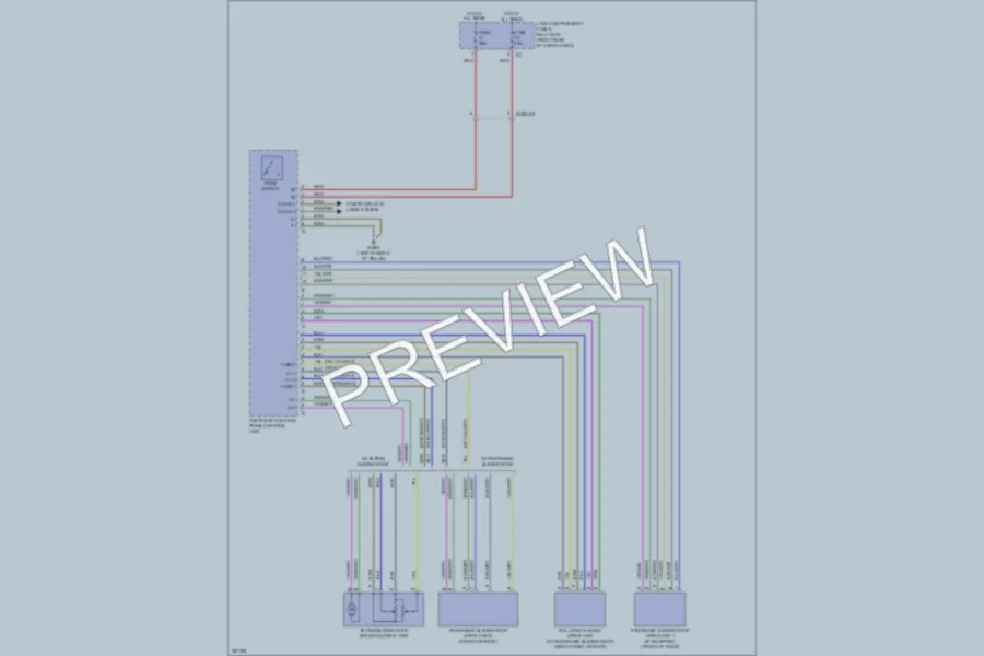 2012 MercedesBenz R350BLUETEC Power Top Sunroof wiring diagram preview