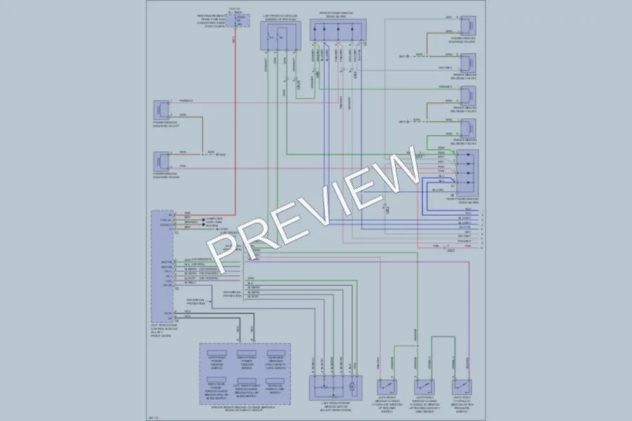 2012 MercedesBenz S350BLUETEC Power Windows wiring diagram preview