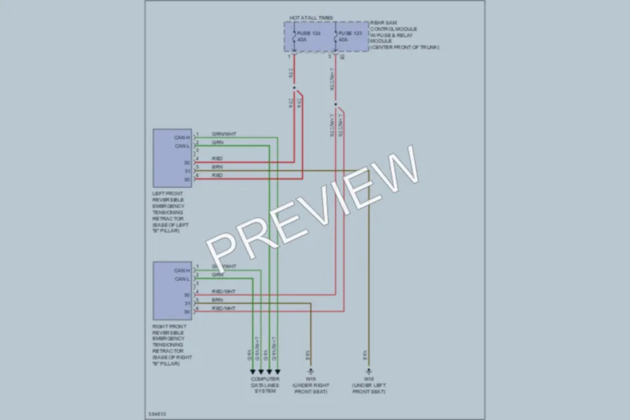 2012 MercedesBenz S350BLUETEC Supplemental Restraints wiring diagram preview