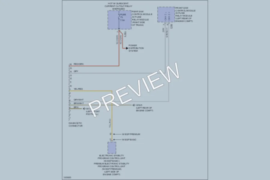 2012 MercedesBenz S550 Computer Data Lines wiring diagram preview