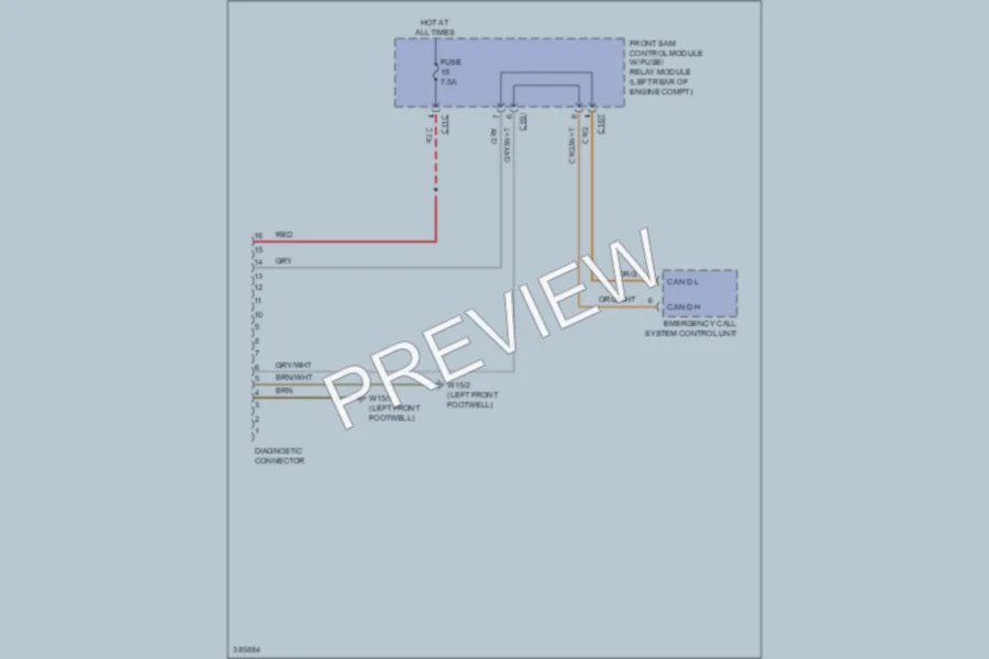 2012 MercedesBenz SLK350 Computer Data Lines wiring diagram preview
