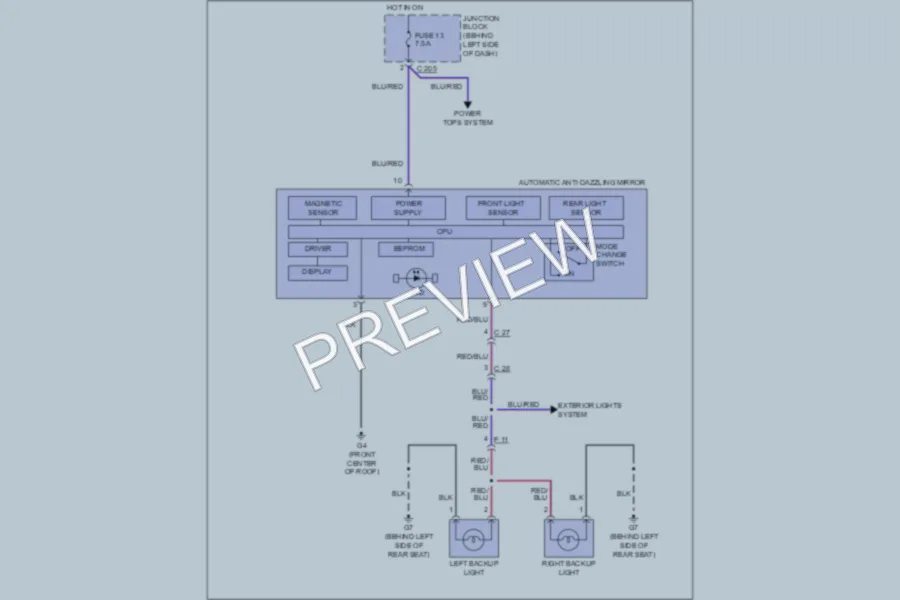 2012 Mitsubishi Galant Power Mirrors wiring diagram preview
