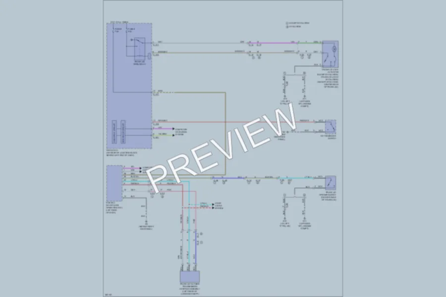 2012 Mitsubishi LancerEvolution Trunk Tailgate Fuel Door wiring diagram preview