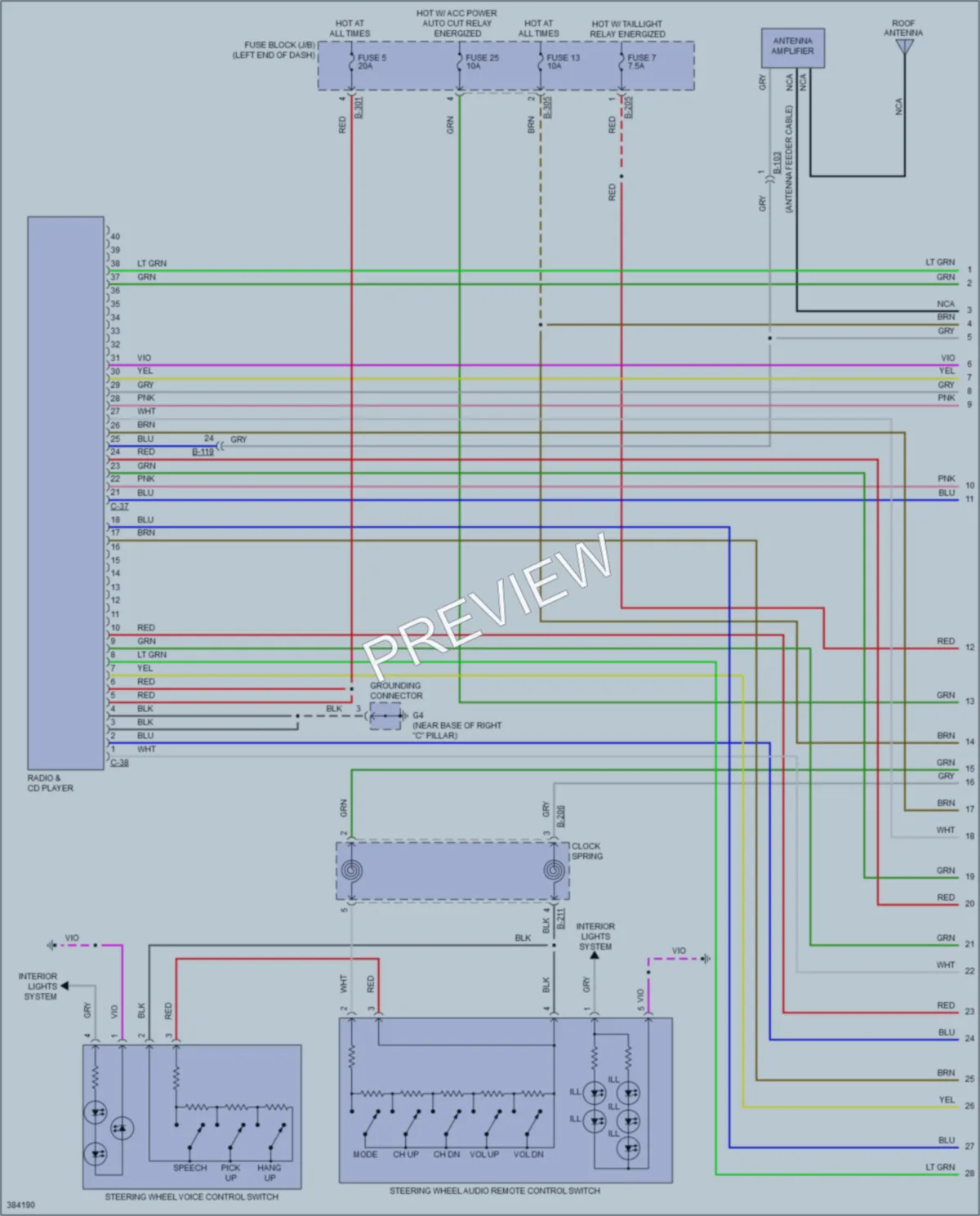 2012 Mitsubishi iMiEV Radio wiring diagram preview