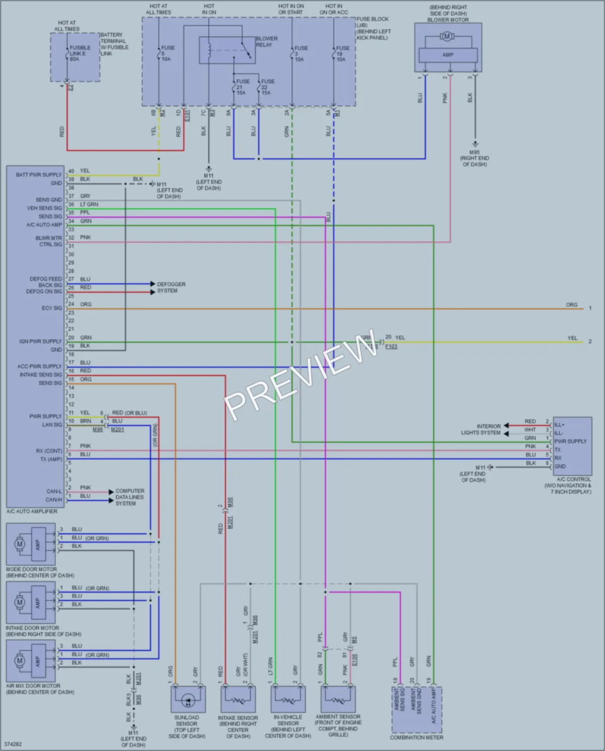 2012 Nissan 370Z Air Conditioning wiring diagram preview