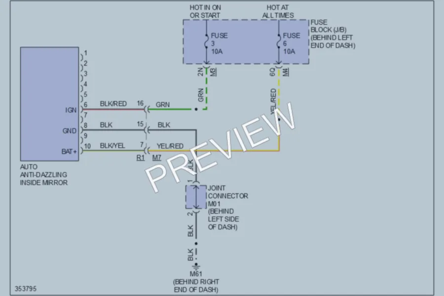 2012 Nissan Altima Power Mirrors wiring diagram preview