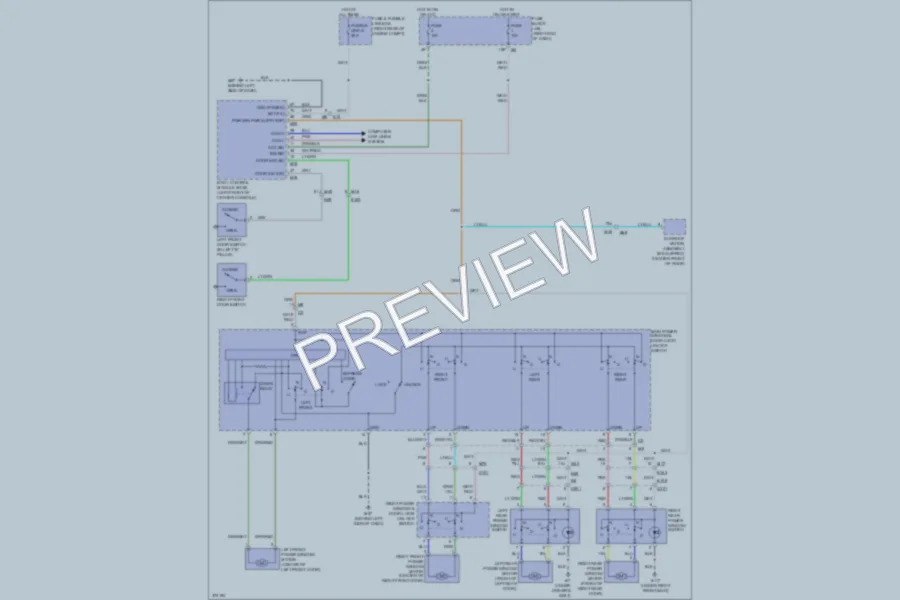 2012 Nissan Frontier Power Windows wiring diagram preview