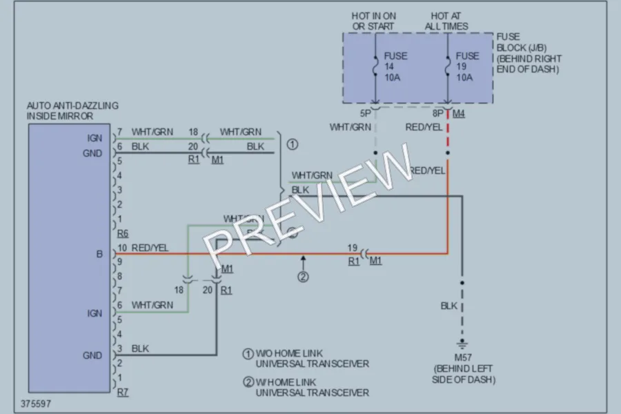 2012 Nissan Pathfinder Power Mirrors wiring diagram preview