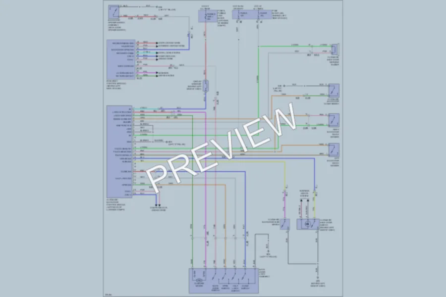 2012 Nissan Quest Trunk Tailgate Fuel Door wiring diagram preview