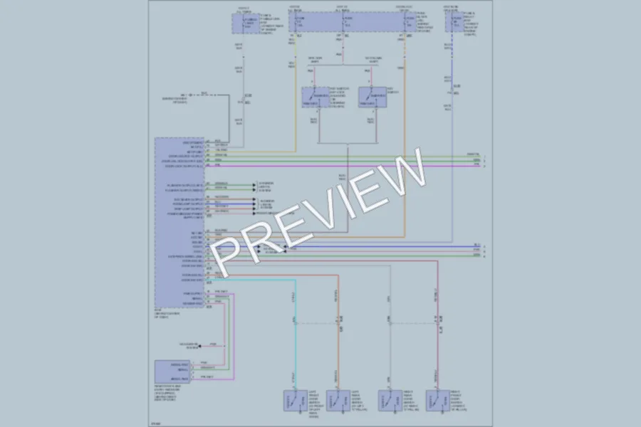 2012 Nissan Titan Power Door Locks wiring diagram preview