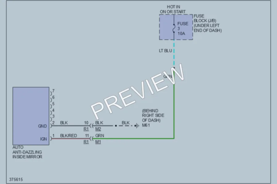 2012 Nissan Versa Power Mirrors wiring diagram preview