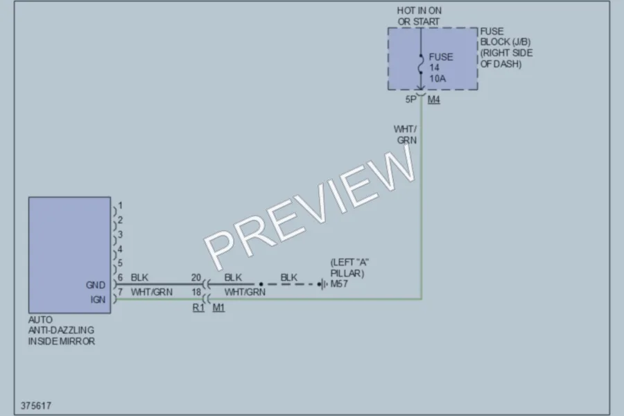 2012 Nissan Xterra Power Mirrors wiring diagram preview