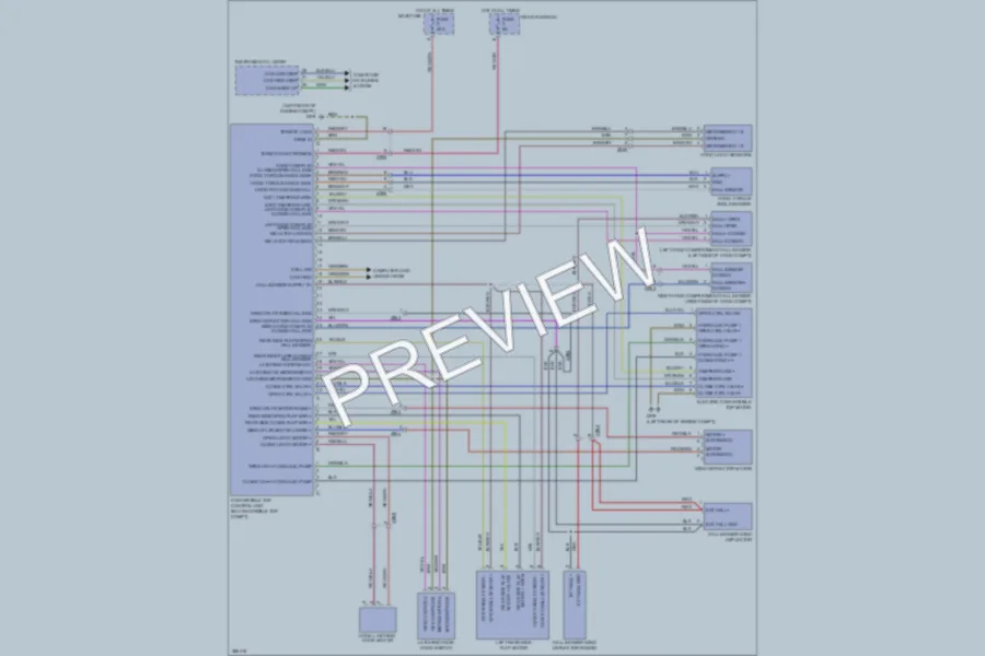2012 Porsche 911 Power Top Sunroof wiring diagram preview