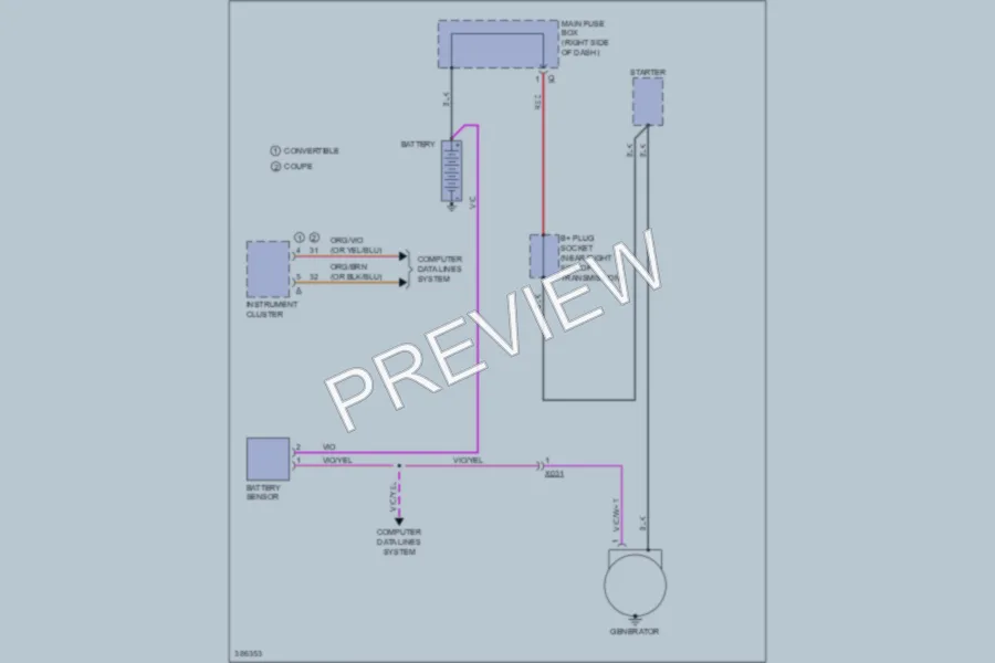 2012 Porsche 911 Starting Charging wiring diagram preview