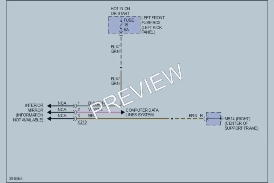 2012 Porsche Panamera Power Mirrors wiring diagram preview