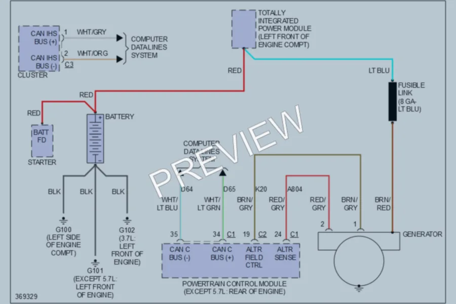 2012 Ram 2500 Starting Charging wiring diagram preview