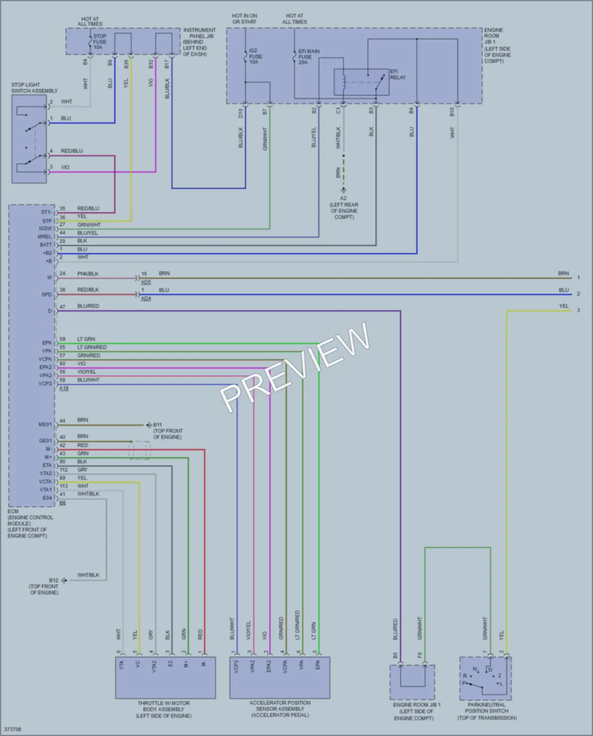 2012 Scion iQ Cruise Control wiring diagram preview