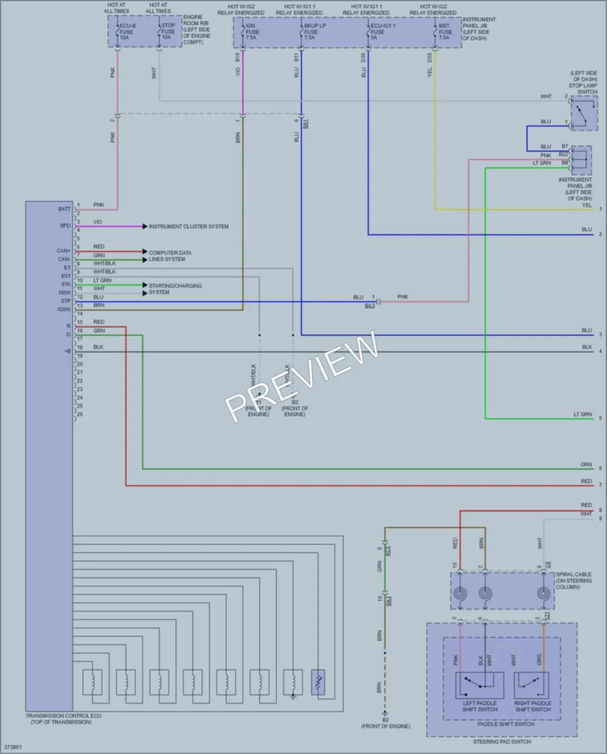 2012 Scion tC Transmission wiring diagram preview